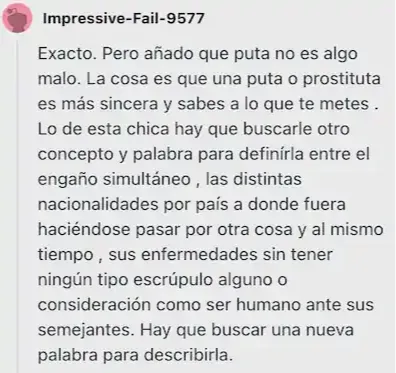 Especie unica de puta